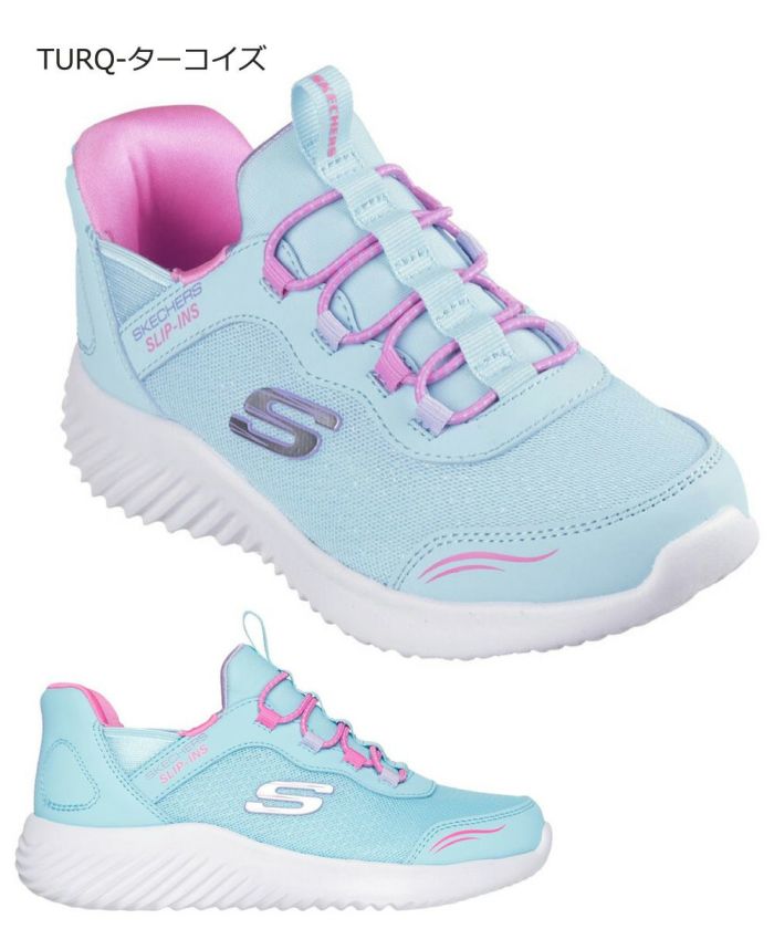 スケッチャーズ スリップインズ キッズ ジュニア スニーカー 男の子 女の子 運動靴 黒 ハンズフリー SKECHERS Slip-ins BOUNDER バウンダー ノーマル幅 403822L 303585L