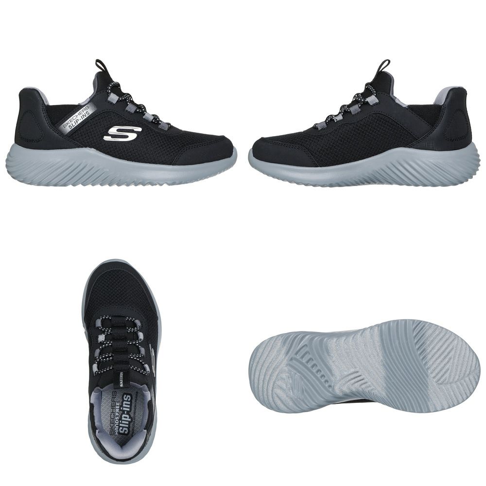 スケッチャーズ スリップインズ キッズ ジュニア スニーカー 男の子 女の子 運動靴 黒 ハンズフリー SKECHERS Slip-ins BOUNDER バウンダー ノーマル幅 403822L 303585L