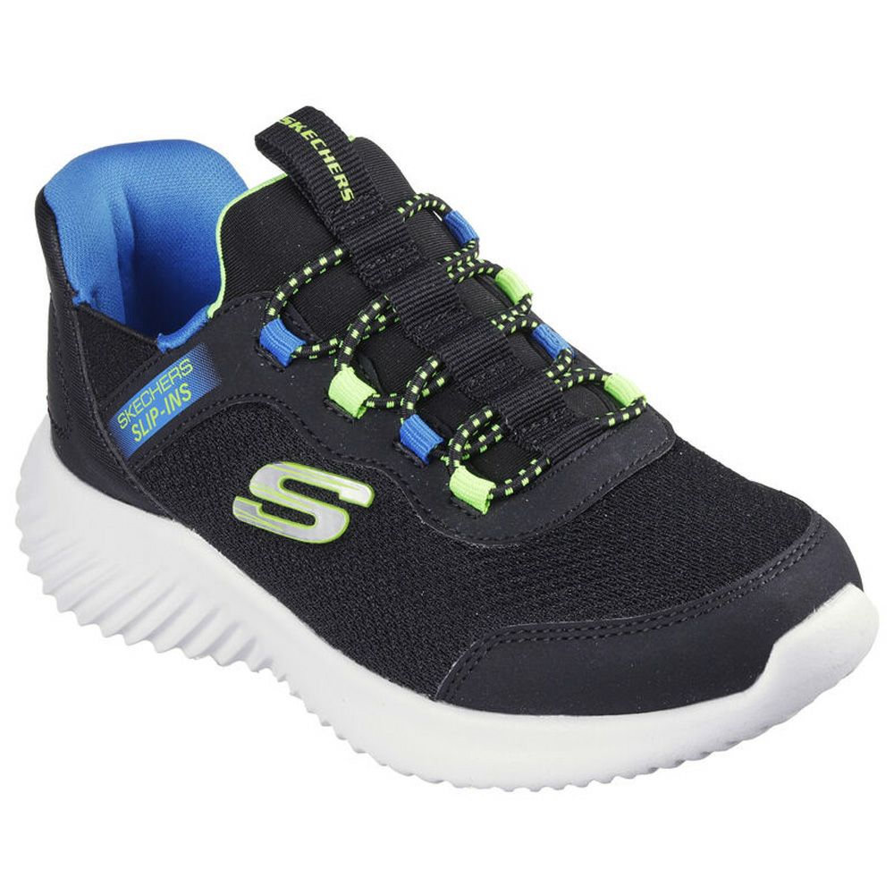 スケッチャーズ スリップインズ キッズ ジュニア スニーカー 男の子 女の子 運動靴 黒 ハンズフリー SKECHERS Slip-ins BOUNDER バウンダー ノーマル幅 403822L 303585L