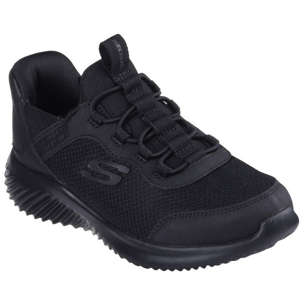 スケッチャーズ スリップインズ キッズ ジュニア スニーカー 男の子 女の子 運動靴 黒 ハンズフリー SKECHERS Slip-ins BOUNDER バウンダー ノーマル幅 403822L 303585L