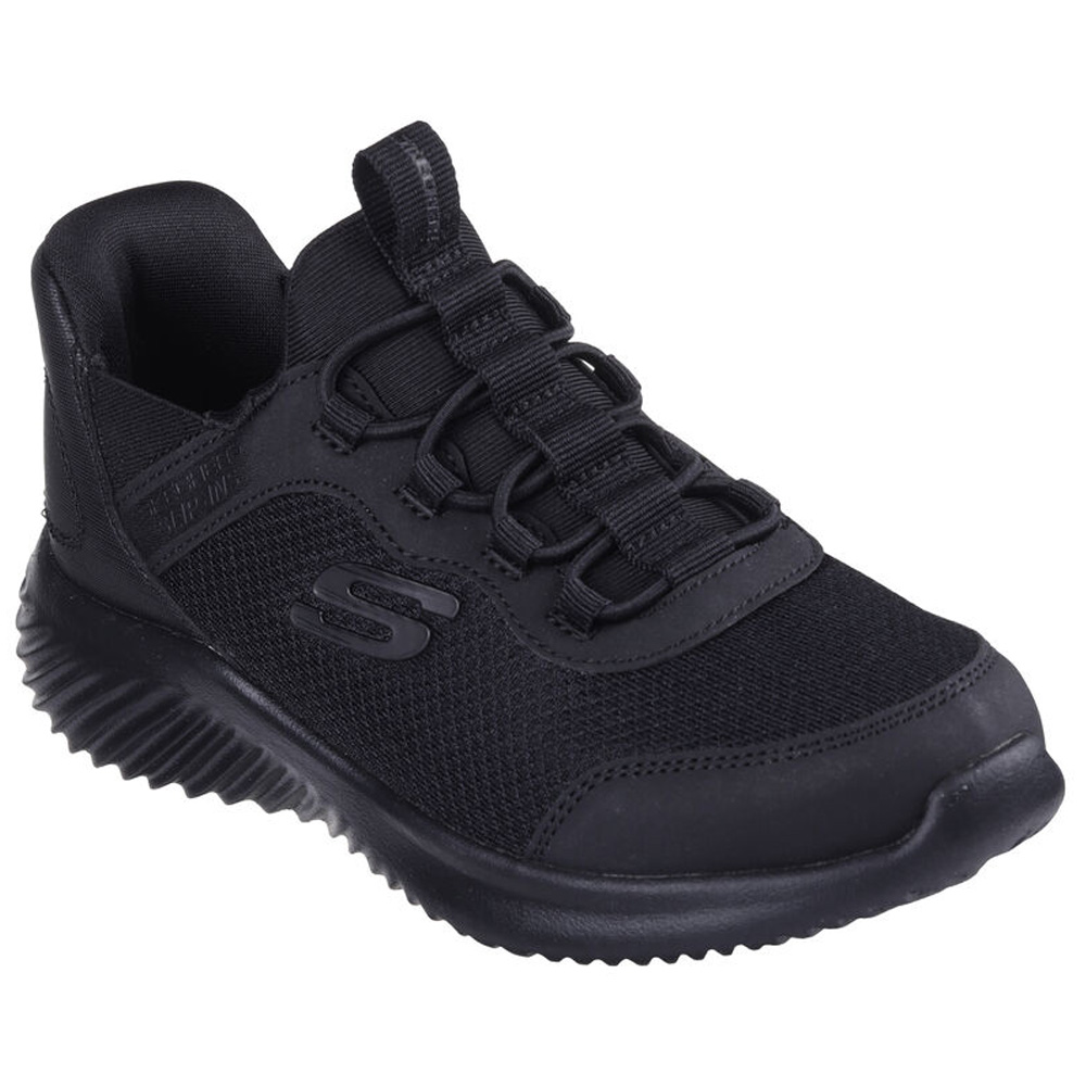 スケッチャーズ スリップインズ キッズ ジュニア スニーカー 男の子 女の子 運動靴 黒 ハンズフリー SKECHERS Slip-ins BOUNDER バウンダー ノーマル幅 403822L 303585L