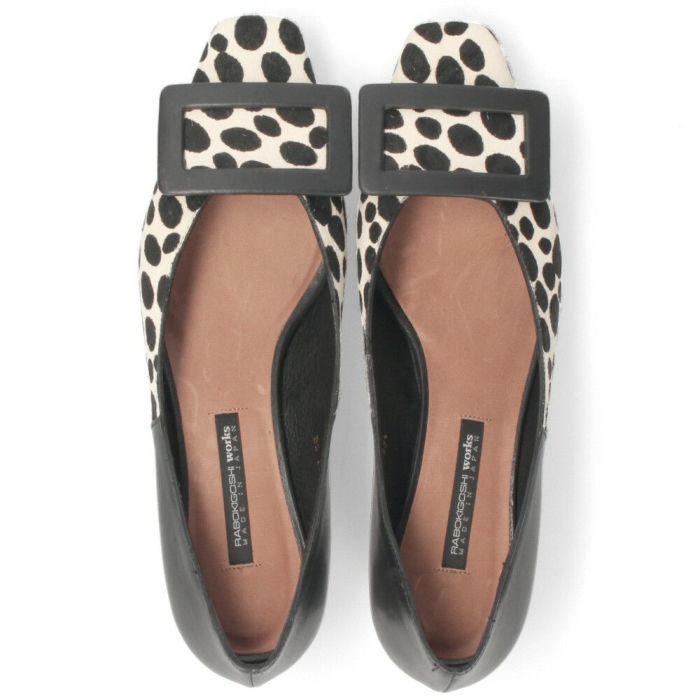 ラボキゴシ ワークス パンプス RABOKIGOSHI works レディース 12786 靴 スクエアトウバックルパンプス 4cm 本革 日本製