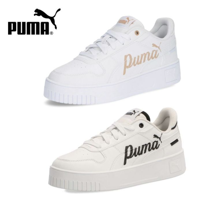 プーマ スニーカー レディース 厚底 白 シューズ キャリーナ ストリート PUMA 400275 01 ホワイト ローカット