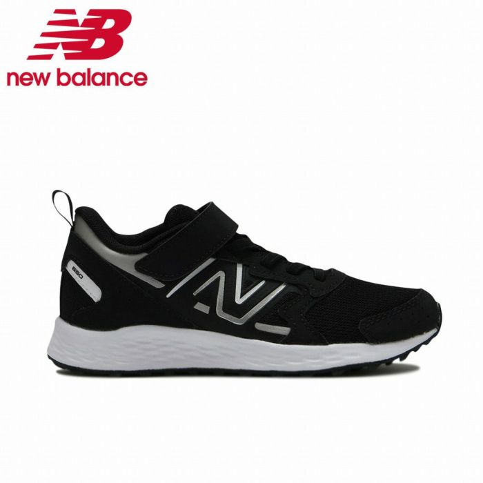 ニューバランス キッズ スニーカー 子供 靴 YU650 BK1W ブラック ジュニア ランニングシューズ ベルクロ 軽量 W new balance