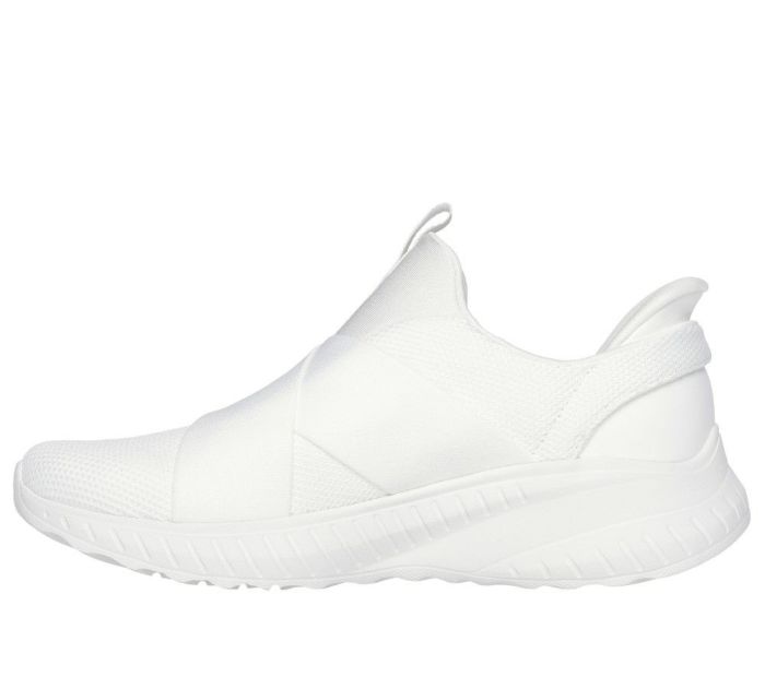 スケッチャーズ スリップインズ レディース スニーカー 厚底 スリッポン 黒 白 ボブス スポート スクワッド カオス 117505 BBK WHT カジュアル 靴 SKECHERS