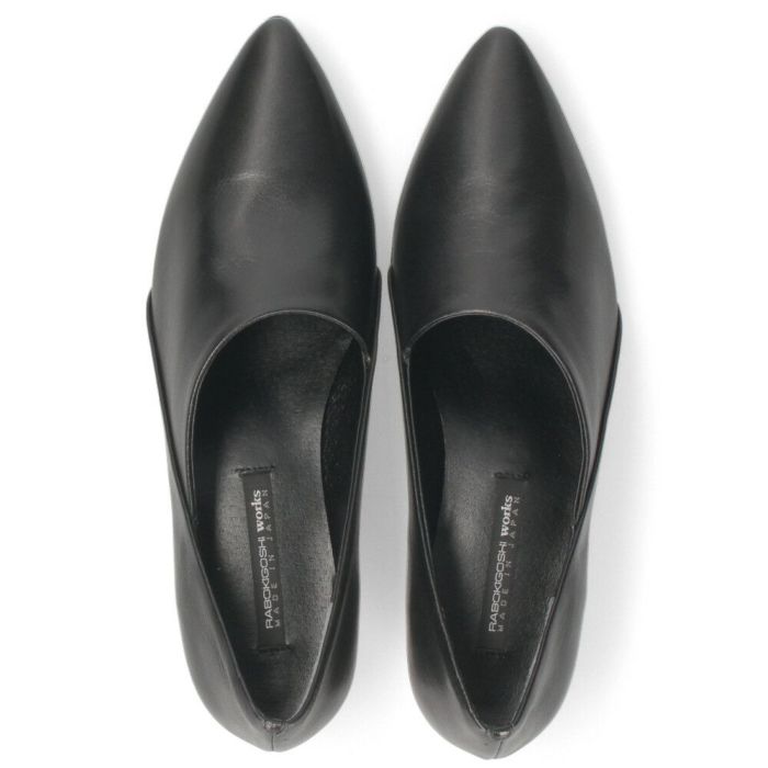 パンプス 痛くない 歩きやすい 本革 ローヒール 日本製 きれいめ 仕事用 通勤 オフィス おしゃれ 黒 レザー スリッポンパンプス RABOKIGOSHI works ラボキゴシワークス 12377R