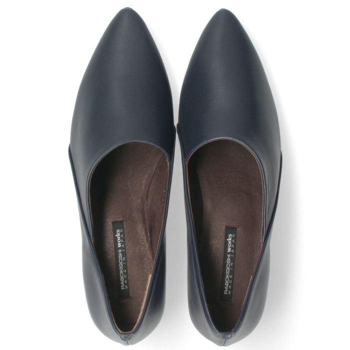 パンプス 痛くない 歩きやすい 本革 ローヒール 日本製 きれいめ 仕事用 通勤 オフィス おしゃれ 黒 レザー スリッポンパンプス RABOKIGOSHI works ラボキゴシワークス 12377R