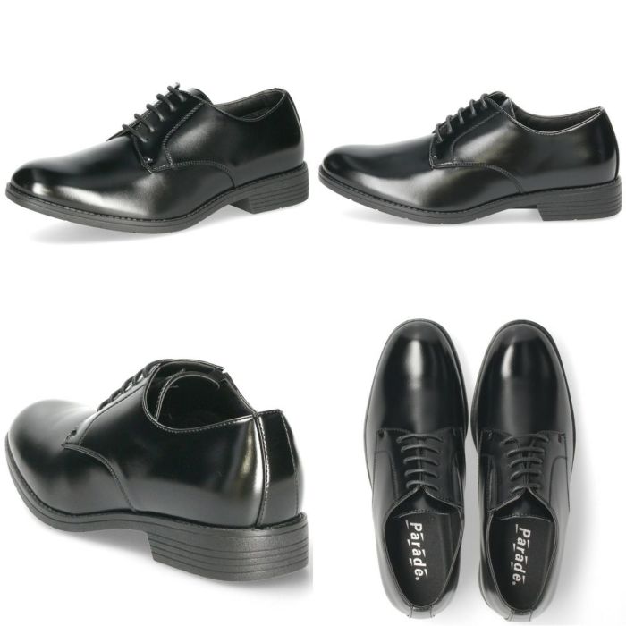 ビジネスシューズ 防水 幅広 5E EEEEE ゆったり 黒 メンズ 紳士 仕事 通勤 リクルート プレーントゥ ローファー Uチップ 合皮 Parade 4101 4102 4103 4104