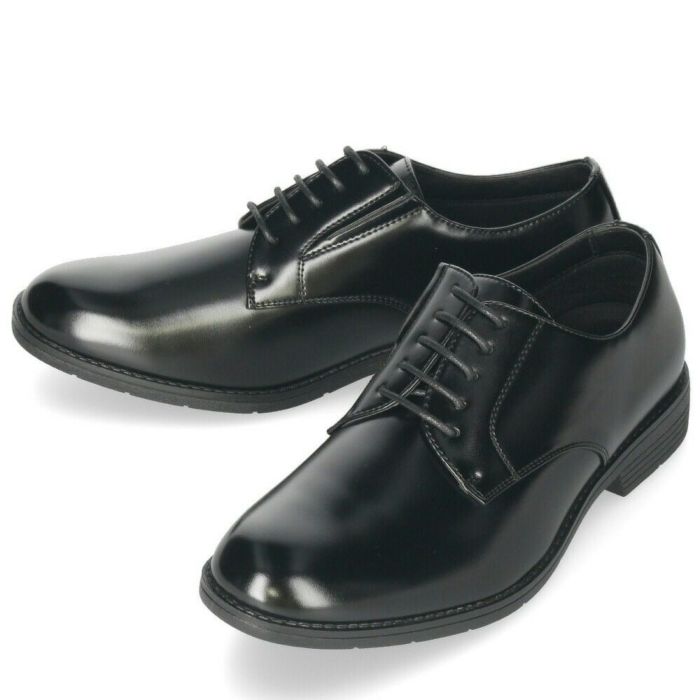 ビジネスシューズ 防水 幅広 5E EEEEE ゆったり 黒 メンズ 紳士 仕事 通勤 リクルート プレーントゥ ローファー Uチップ 合皮 Parade 4101 4102 4103 4104