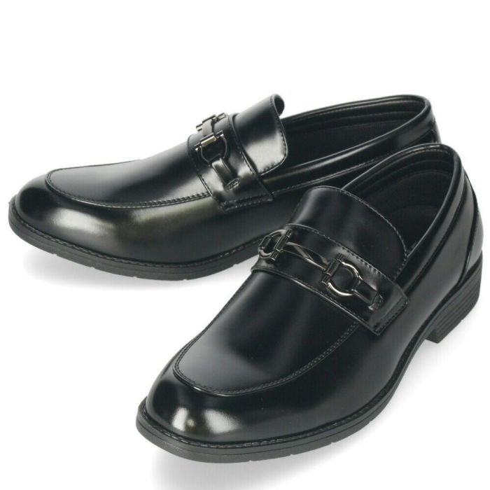 ビジネスシューズ 防水 幅広 5E EEEEE ゆったり 黒 メンズ 紳士 仕事 通勤 リクルート プレーントゥ ローファー Uチップ 合皮 Parade 4101 4102 4103 4104