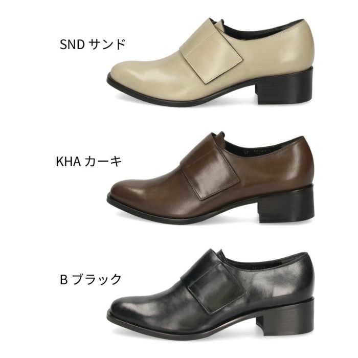 ラボ キゴシ ワークス RABOKIGOSHI works 靴 モンクシューズ レディース 本革 12788 ラウンドトウ 4cmヒール 日本製