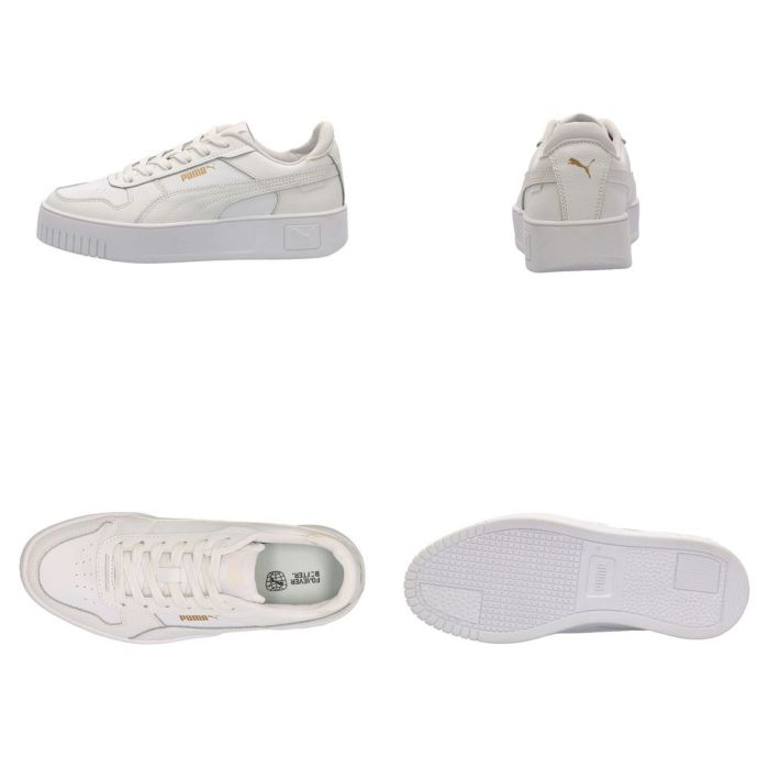 プーマ スニーカー レディース 黒 白 厚底 シューズ PUMA キャリーナ ストリート 389390 ホワイト ブラック 通学 通勤 カジュアル 靴 ローカット