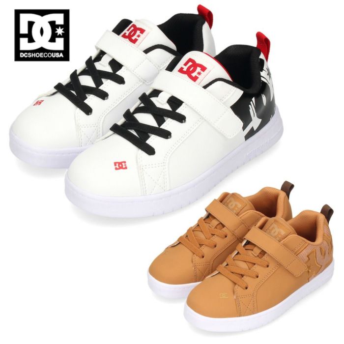 ディーシーシューズ スニーカー DC Shoes キッズ DK244602 COURT GRAFFIK LITE EV 靴 ローカット ベルクロ 軽量