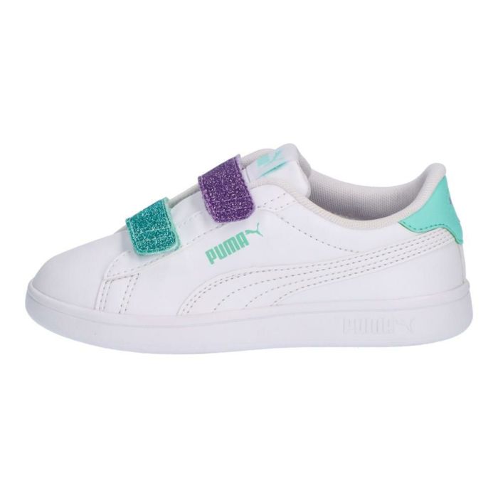 プーマ スニーカー PUMA キッズ ガールズ 395609 靴 スマッシュ 3.0 グリッター V PS ベルクロ キラキラ シューズ ローカット