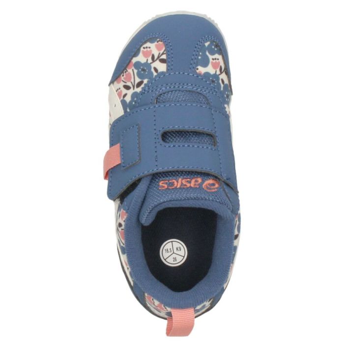 アシックス すくすく キッズ スニーカー アイダホ ミニ 1144A374 ネイビー ピンク ベルクロ 子供靴 履きやすい 抗菌 消臭 フィット感