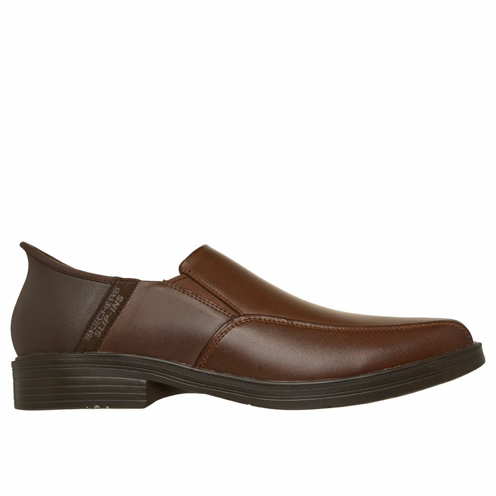 スケッチャーズ スリップインズ メンズ SKECHERS Slip-ins ビジネスシューズ スリッポン ハンズフリー リラックスドフィット 205169 BLK COG ブラック コニャック 履きやすい 靴 ノーマル幅 つま先幅広