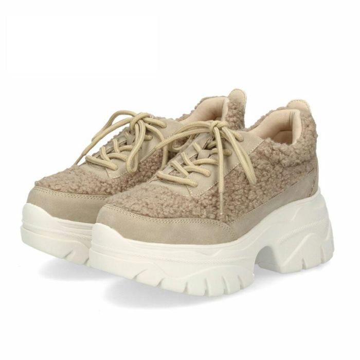 スニーカー レディース 7544 Parade 靴 厚底 軽量スニーカー ローカット ボア 異素材 ﾌﾞﾗｯｸ ｵｰｸ ふわふわ パレード