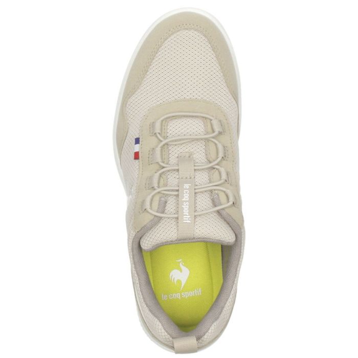 ルコック スポルティフ レディース スリッポン ワイド 3E LECOQ ラ ローヌ QL3VJC05 グレー エクリュ ゴム紐 軽量 消臭