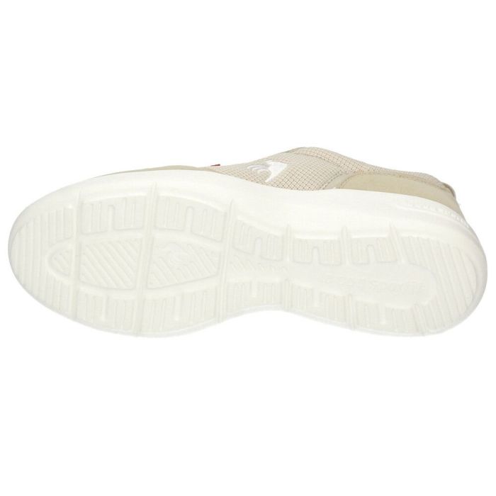 ルコック スポルティフ レディース スリッポン ワイド 3E LECOQ ラ ローヌ QL3VJC05 グレー エクリュ ゴム紐 軽量 消臭