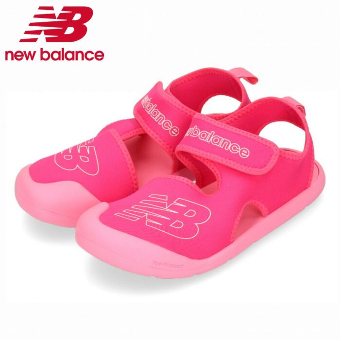 ニューバランス サンダル キッズ ジュニア new balance YOCRSRAEピンク  ウォーターシューズ スポーツサンダル ベルクロ 子供靴