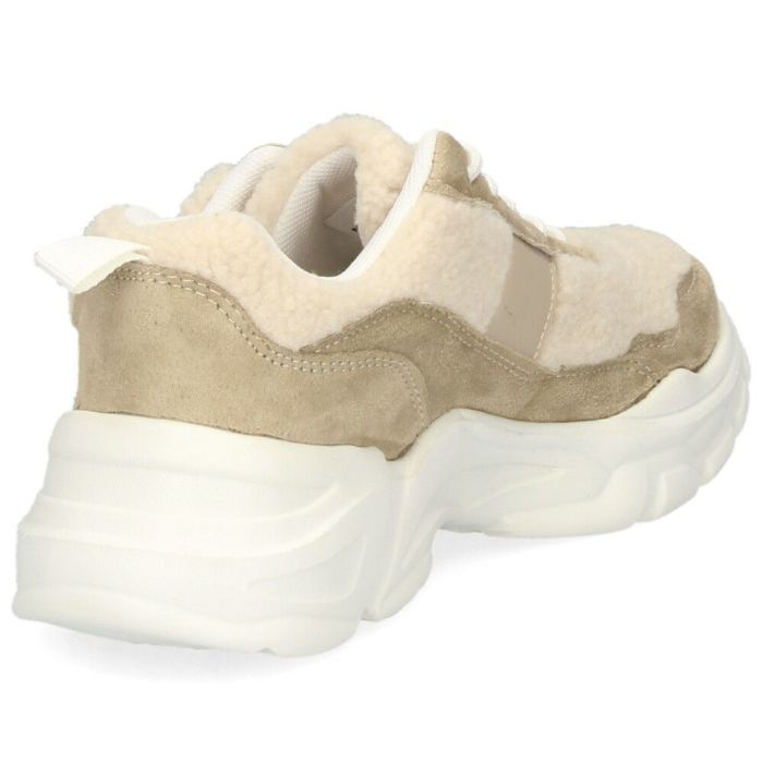 レディース スニーカー 厚底 軽量 ボア アマート Amaort 1053 ベージュ ブラウン 履きやすい かわいい 脚長効果 通勤 通学 靴