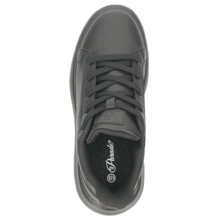 楽に履ける！ スリッポン スリップイン レディース スニーカー 軽い 厚底 履きやすい ハンズフリー レースアップ 紐靴 楽すぽっ ブラック ホワイト パレード Parade 91703