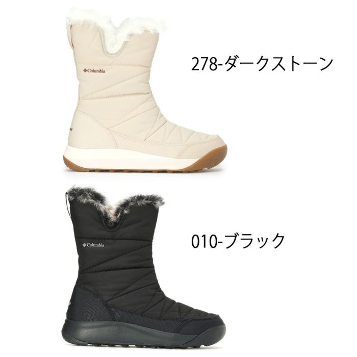 コロンビア スノーブーツ レディース ブーツ ミンクス スリップ ファイブ ワイド 防寒 保温 防水 滑りにくい ウォータープルーフ オムニヒート ブラック 黒 ベージュ Columbia BK2306 ミドルブーツ