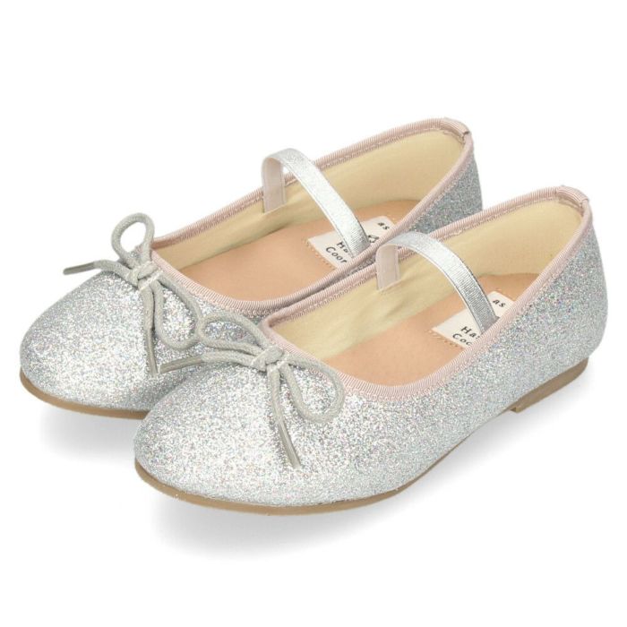 バレエシューズ キッズ 子供 女の子 発表会 シルバー キラキラ かわいい おしゃれ フォーマル つやつや ラメ エナメル ゴムバンド シンプル ブラック 黒 Hashed Coorde ハッシュドコーデ HCK1601 HCK1603