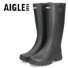 エーグル レインブーツ レディース 長靴 AIGLE アリア ハイ ラバーブーツ ロング丈 シンプル 黒 ZZFNC05 005 ブラック