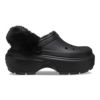 クロックス レディース 厚底 かわいい crocs ストンプ ラインド クロッグ STOMP LINED CLOG 208546 軽量 チャンキーソール ブラック ホワイト 黒 白 ふわふわ