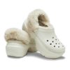 クロックス レディース 厚底 かわいい crocs ストンプ ラインド クロッグ STOMP LINED CLOG 208546 軽量 チャンキーソール ブラック ホワイト 黒 白 ふわふわ