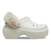 クロックス レディース 厚底 かわいい crocs ストンプ ラインド クロッグ STOMP LINED CLOG 208546 軽量 チャンキーソール ブラック ホワイト 黒 白 ふわふわ