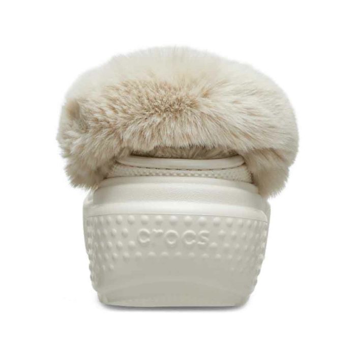 クロックス レディース 厚底 かわいい crocs ストンプ ラインド クロッグ STOMP LINED CLOG 208546 軽量 チャンキーソール ブラック ホワイト 黒 白 ふわふわ