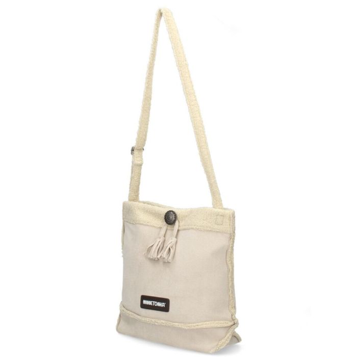 ミネトンカ ショルダーバッグ レディース バッグ おしゃれ 肩掛け スエード ボア 806773 ブラウン ブラック アイボリー 茶色 白 デイリーユース かばん MINNETONKA