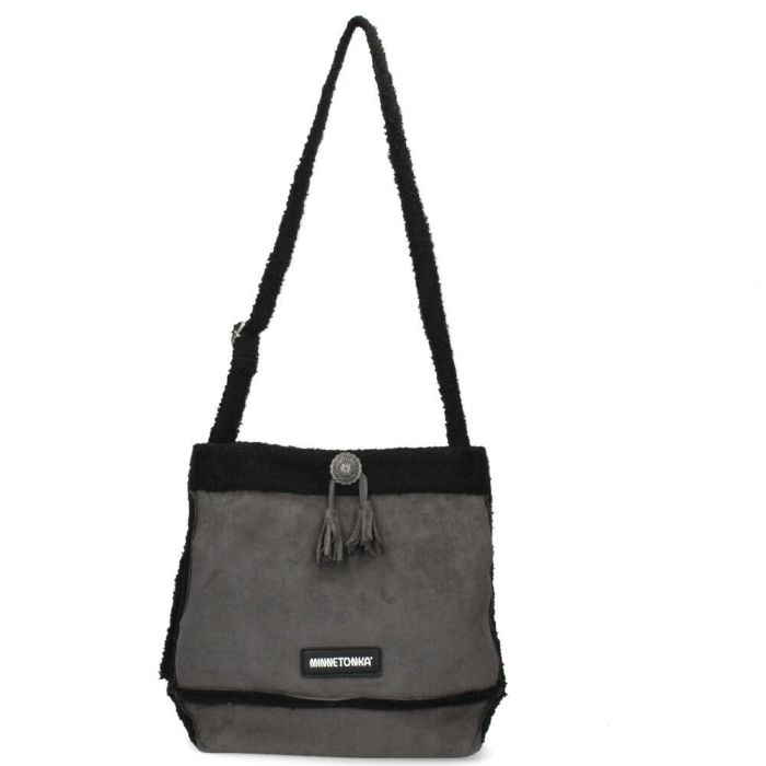 ミネトンカ ショルダーバッグ レディース バッグ おしゃれ 肩掛け スエード ボア 806773 ブラウン ブラック アイボリー 茶色 白 デイリーユース かばん MINNETONKA