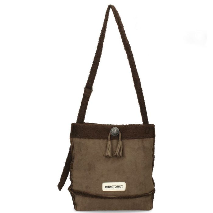 ミネトンカ ショルダーバッグ レディース バッグ おしゃれ 肩掛け スエード ボア 806773 ブラウン ブラック アイボリー 茶色 白 デイリーユース かばん MINNETONKA