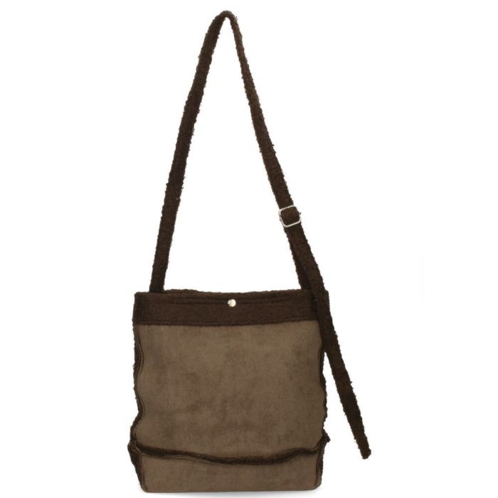 ミネトンカ ショルダーバッグ レディース バッグ おしゃれ 肩掛け スエード ボア 806773 ブラウン ブラック アイボリー 茶色 白 デイリーユース かばん MINNETONKA