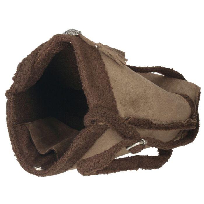 ミネトンカ ショルダーバッグ レディース バッグ おしゃれ 肩掛け スエード ボア 806773 ブラウン ブラック アイボリー 茶色 白 デイリーユース かばん MINNETONKA