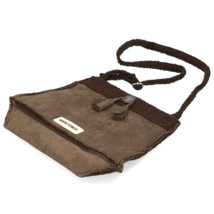 ミネトンカ ショルダーバッグ レディース バッグ おしゃれ 肩掛け スエード ボア 806773 ブラウン ブラック アイボリー 茶色 白 デイリーユース かばん MINNETONKA