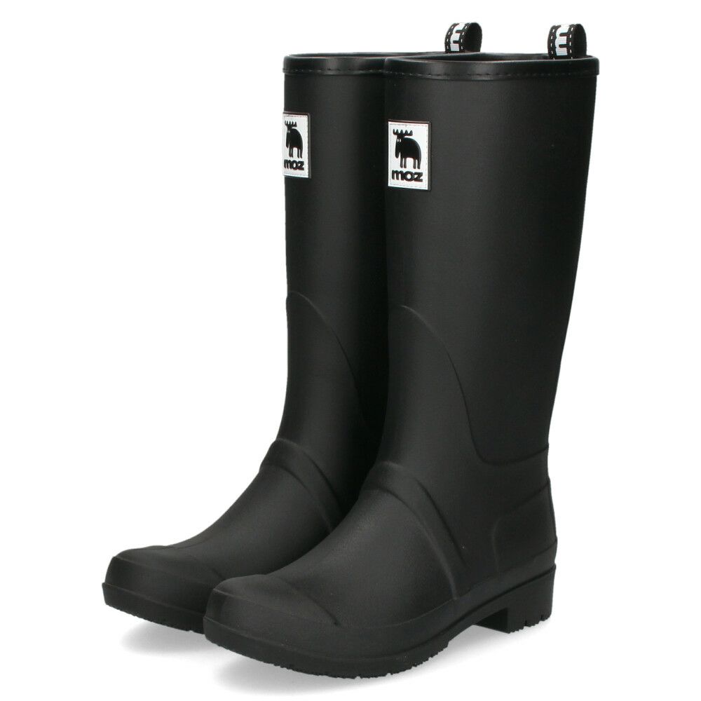 モズ レインブーツ 長靴 レディース 雪 防水ブーツ ロング MOZ 8035 黒 ネイビー アイボリー スノーブーツ 防寒 あったかい