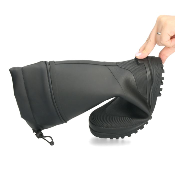 長靴 キッズ 男の子 女の子 雪 雨 滑りにくい フード 屈曲性 柔らかい 通学 スノーブーツ レインブーツ 防水 防寒 ブラック PARADE 1006