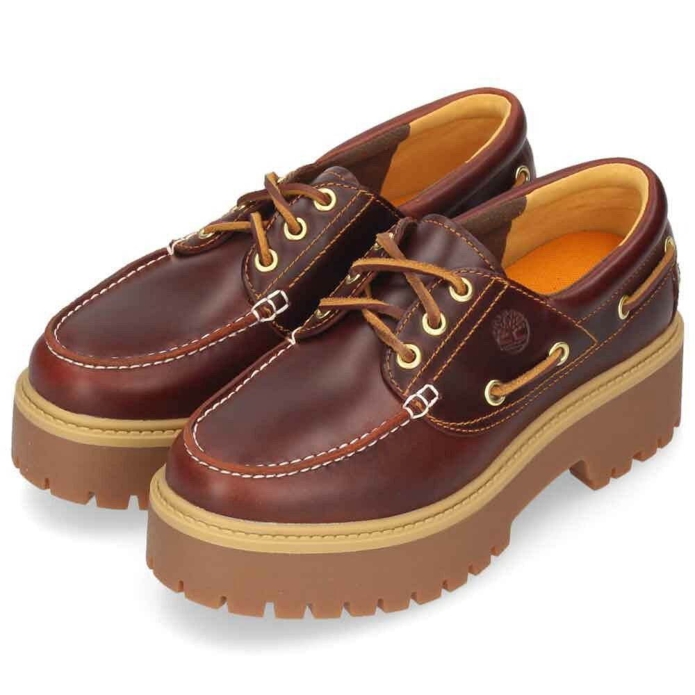 Timberland ティンバーランド レディース 厚底 モカシン 本革 レザー ストーン ストリート ボート シューズ 0A6AVE 0A2QDM ブラック 黒 ルートビア 靴