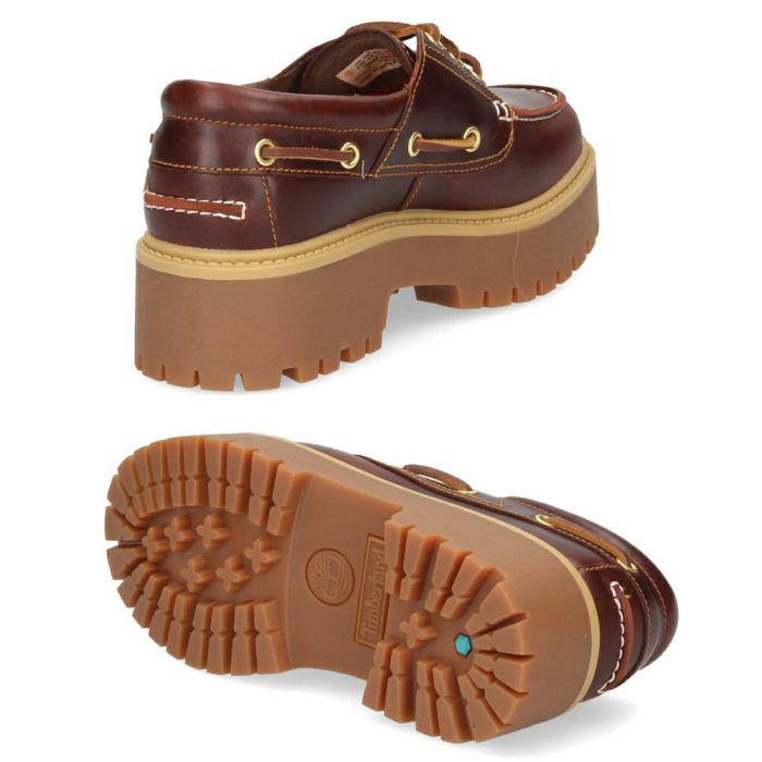 Timberland ティンバーランド レディース 厚底 モカシン 本革 レザー ストーン ストリート ボート シューズ 0A6AVE 0A2QDM ブラック 黒 ルートビア 靴