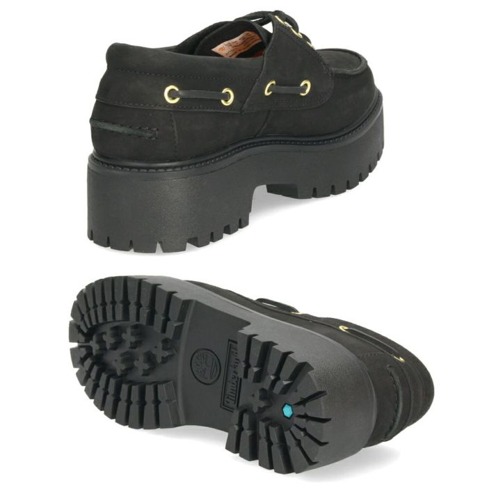 Timberland ティンバーランド レディース 厚底 モカシン 本革 レザー ストーン ストリート ボート シューズ 0A6AVE 0A2QDM ブラック 黒 ルートビア 靴