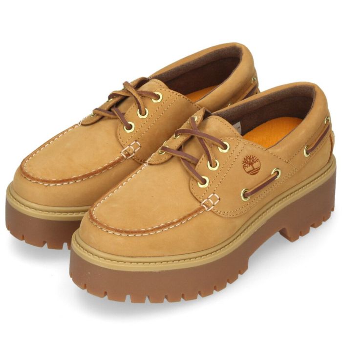 Timberland ティンバーランド レディース 厚底 モカシン 本革 レザー ストーン ストリート ボート シューズ 0A6AVE 0A2QDM ブラック 黒 ルートビア 靴