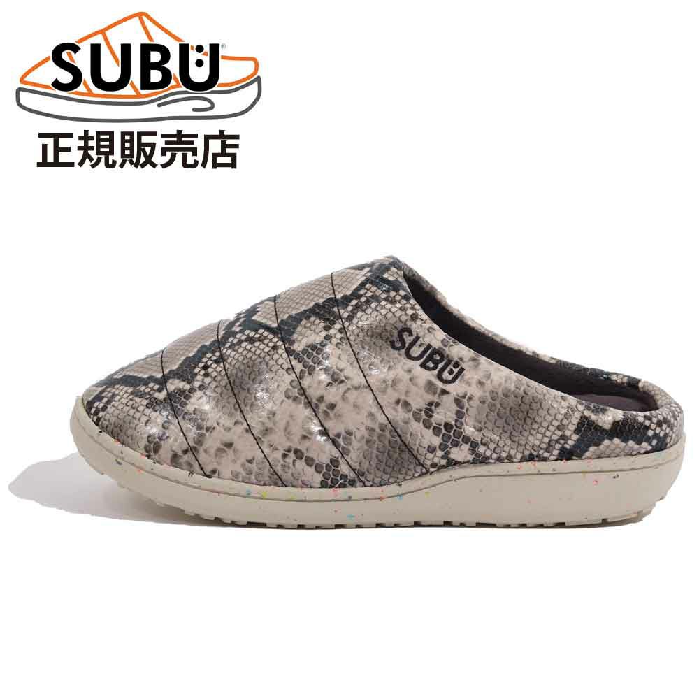 【正規販売店】SUBU スブ 冬用 サンダル メンズ スリッパ アニマルレザー 秋冬 HAREMOKEMO RE:PYTHON クロコダイル RE:CROCODILE パイソン SR10 SR8 ボア 起毛 もこもこ あったかい