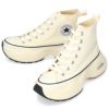 コンバース レディース スニーカー ハイカット 厚底 レースアップ オールスター サージトレーナー SURGETRAINER HI CONVERSE ALL STAR 312401 312402 オフホワイト ブラック 紐靴 黒 白 カジュアル シンプル レトロスポーティ シューズ