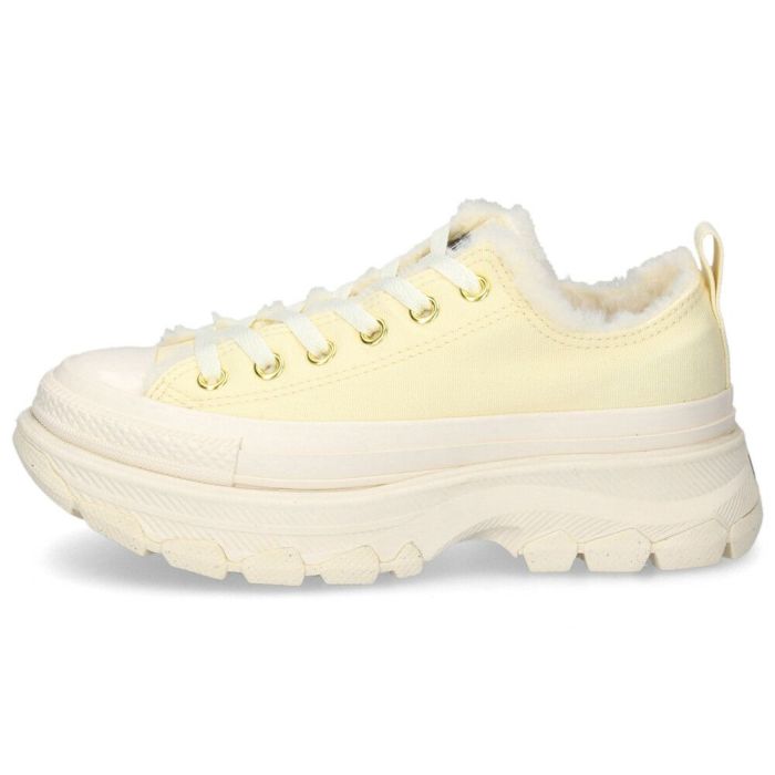 コンバース スニーカー  レディース 厚底 もこもこ ふわふわ TREKWAVE BOA 31313180 31313181 ローカット CONVERSE 黒 クリーム