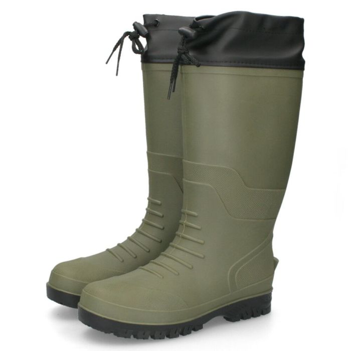 長靴 メンズ ロング 軽量 農作業 屈曲性 柔軟性 雪 滑りにくい 除雪 レインブーツ ガーデニング Parade 5901 ブラック 黒 カーキ ネイビー