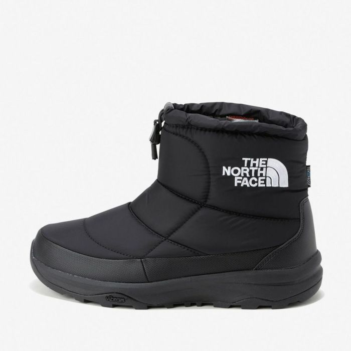 ザ ノースフェイス メンズ ブーツ 防水 ヌプシ ブーティ ウォータープルーフ ロゴ ショート アークティックグリップ NF52485 KW ブラック×ホワイト 防滑 保温 撥水 靴 シューズ 黒 THE NORTH FACE